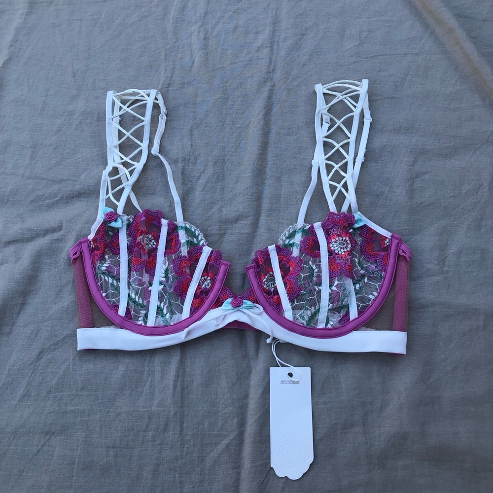 For Love & Lemons Festival Floral Underwire Bra